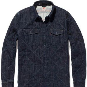 Outerknown x LEVI'S x Wellthread quilted denim western shirt S small (fits M)